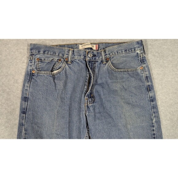 Levis Men Jeans 36x28 505 Straight Regular Fit Light Wash Denim Western - Picture 2 of 14